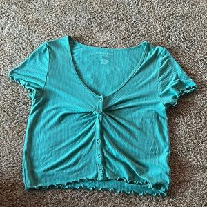 brand- american eagle outfitters, color- blueish green, size- large